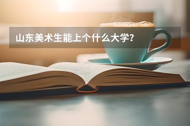 山东美术生能上个什么大学？