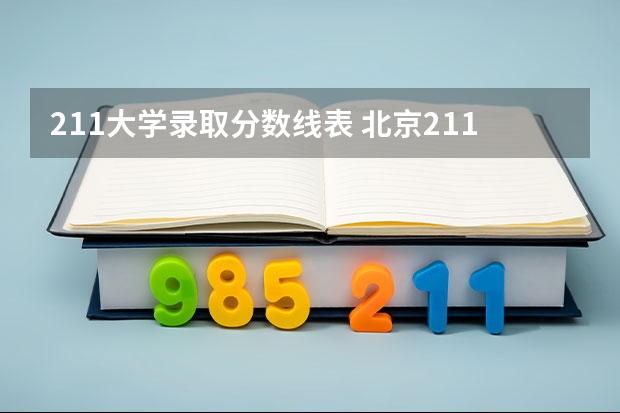 211大学录取分数线表 北京211大学排名及录取分数线