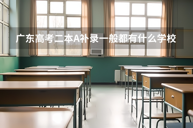 广东高考二本A补录一般都有什么学校