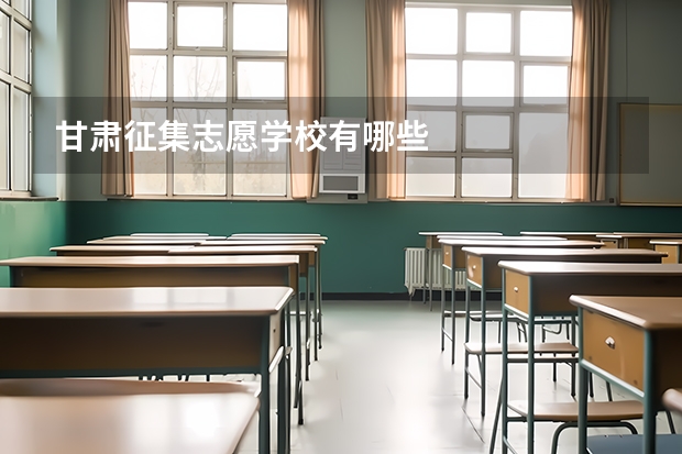 甘肃征集志愿学校有哪些